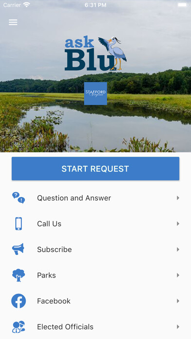 Emulate iPhone app Stafford County - Ask Blu using MyAndroid Emulate iPhone app Stafford County - Ask Blu using MyAndroid