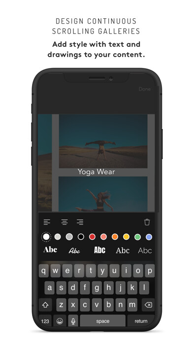 Emulate iPhone app Stagger - Continuous Collages using MyAndroid