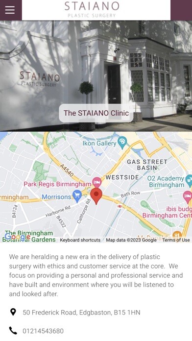 Emulate iPhone app Staiano Plastic Surgery App using MyAndroid