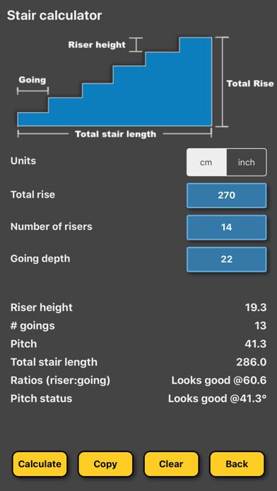Emulate iPhone app Stair / staircase calculator using MyAndroid Emulate iPhone app Stair / staircase calculator using MyAndroid