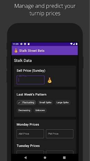Run android online APK Stalk Street Bets - Turnip Calculator from MyAndroid or emulate Stalk Street Bets - Turnip Calculator using MyAndroid