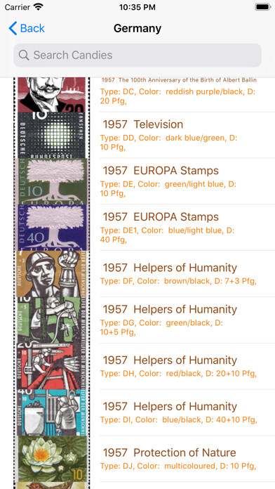 Emulate iPhone app Stamp collector: stamp catalog using MyAndroid Emulate iPhone app Stamp collector: stamp catalog using MyAndroid