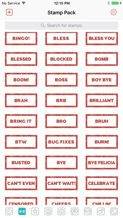 Emulate iPhone app Stamp Pack - Copy & Paste using MyAndroid