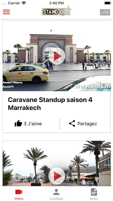 Emulate iPhone app StandUp Alaoula TV using MyAndroid Emulate iPhone app StandUp Alaoula TV using MyAndroid