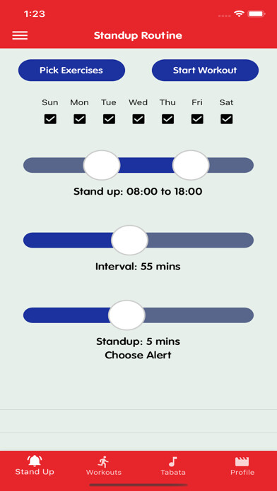 Emulate iPhone app Standup Workouts Timer using MyAndroid Emulate iPhone app Standup Workouts Timer using MyAndroid
