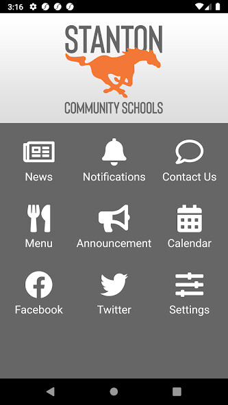 Emulate iPhone app Stanton Community Schools using MyAndroid