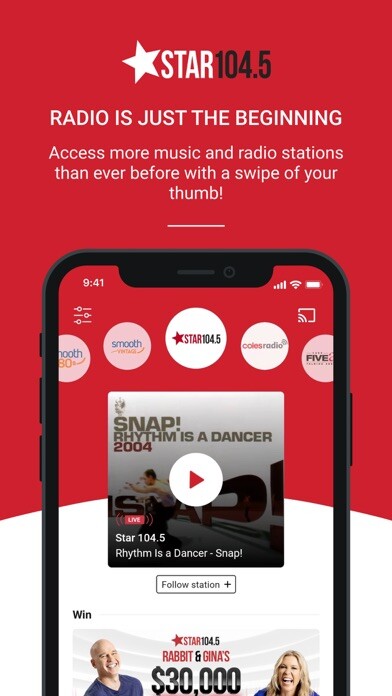 Emulate iPhone app Star 104.5 Player using MyAndroid