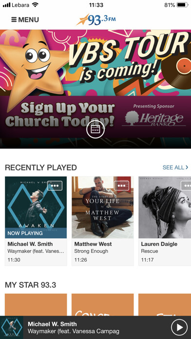 Emulate iPhone app STAR 93.3 FM Radio App using MyAndroid Emulate iPhone app STAR 93.3 FM Radio App using MyAndroid