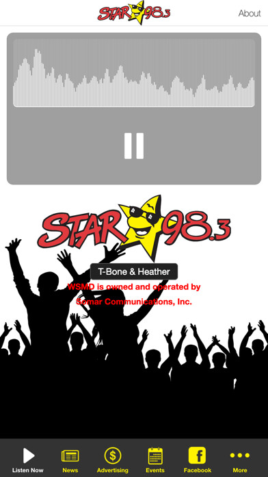 Emulate iPhone app Star 98.3 WSMD using MyAndroid