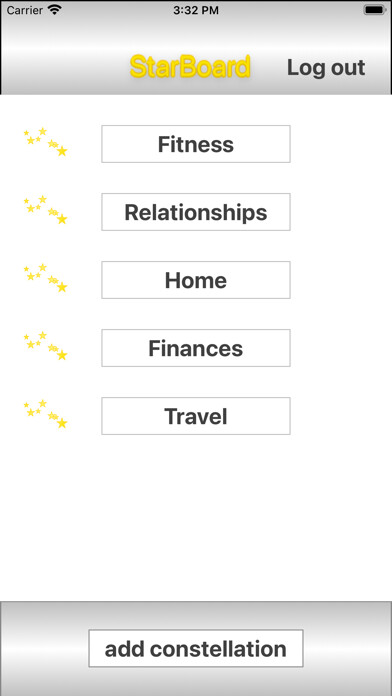 Emulate iPhone app StarBoard - Chart Your Course using MyAndroid
