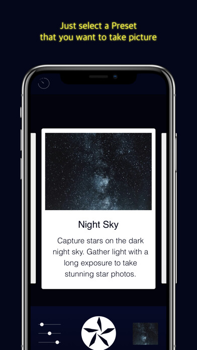Emulate iPhone app Star Capture - Night camera using MyAndroid