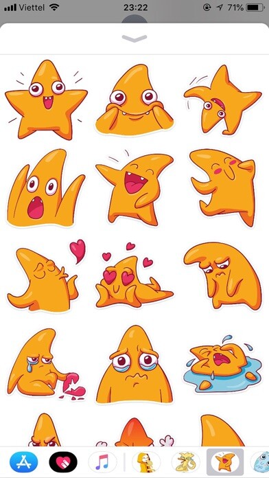 Emulate iPhone app Star Cute Pun Funny Stickers using MyAndroid Emulate iPhone app Star Cute Pun Funny Stickers using MyAndroid