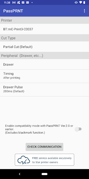 Emulate iPhone app Star PassPRNT using MyAndroid