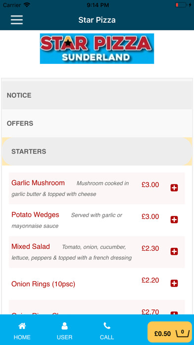 Emulate iPhone app Star Pizza Sunderland using MyAndroid Emulate iPhone app Star Pizza Sunderland using MyAndroid