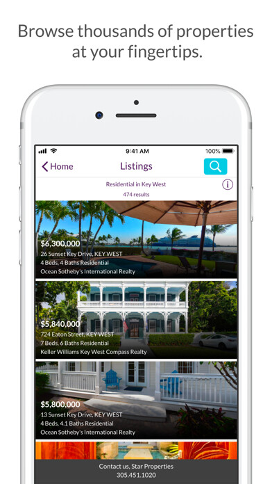 Emulate iPhone app Star Properties Home Search using MyAndroid