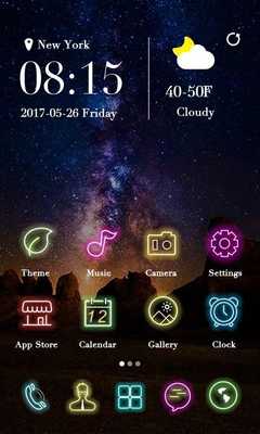 Emulate Android APK Starryy Go Launcher Theme