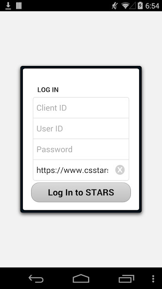 Emulate iPhone app STARS Intake using MyAndroid