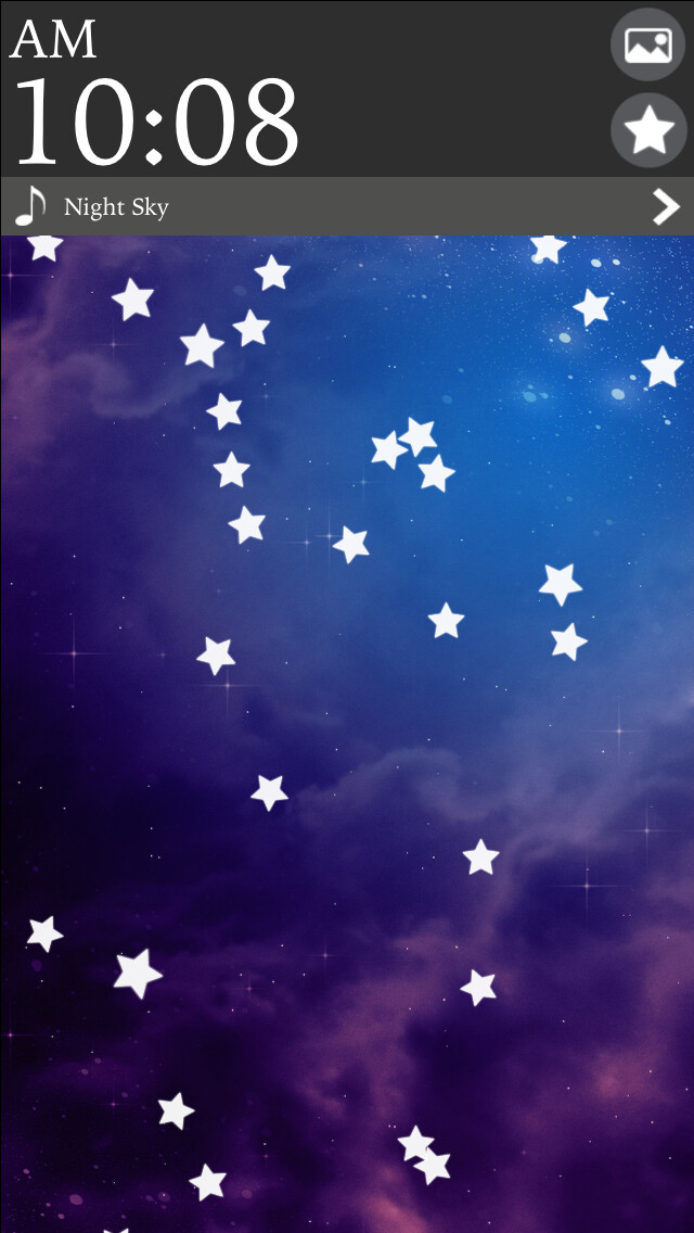 Emulate iPhone app Stars Nightstand Clock FREE using MyAndroid Emulate iPhone app Stars Nightstand Clock FREE using MyAndroid
