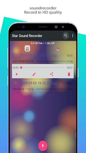 Run android online APK Star Sound Recorder from MyAndroid or emulate Star Sound Recorder using MyAndroid