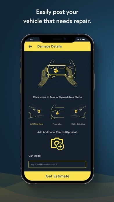 Emulate iPhone app Start2Finish  Auto Body Repair using MyAndroid