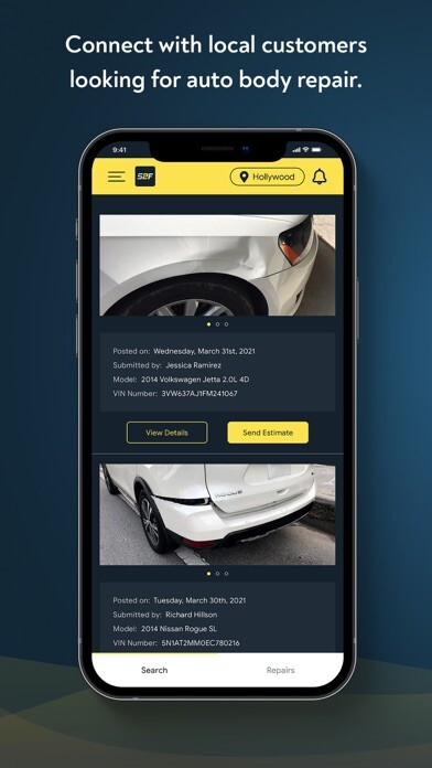 Emulate iPhone app Start2Finish - For Body Shops using MyAndroid
