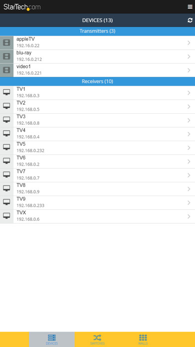 Emulate iPhone app StarTech.com Wall Control using MyAndroid