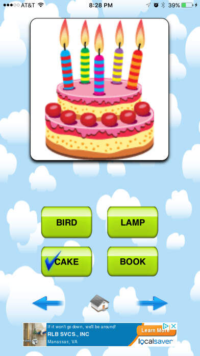 Emulate iPhone app Starter Reading Flash Cards using MyAndroid