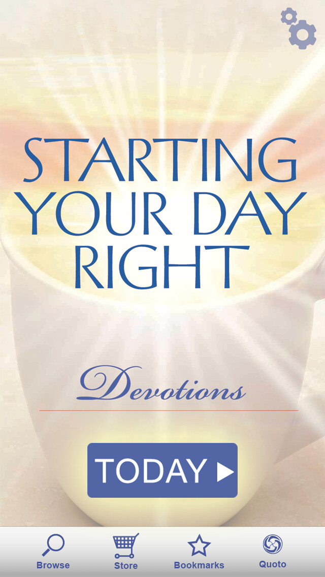 Emulate iPhone app Starting Your Day Right Devotional using MyAndroid