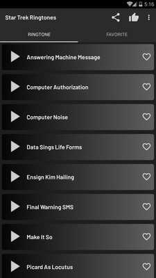 Emulate Android APK Star Trek Ringtones