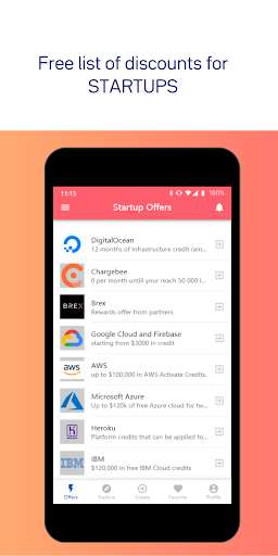 Run android online APK Startup Offers - List of discounts for startups from MyAndroid or emulate Startup Offers - List of discounts for startups using MyAndroid