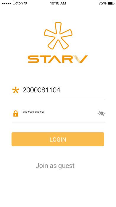 Emulate iPhone app StarV (Starise) using MyAndroid Emulate iPhone app StarV (Starise) using MyAndroid
