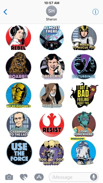 Emulate iPhone app Star Wars Stickers: 40th Anniv using MyAndroid Emulate iPhone app Star Wars Stickers: 40th Anniv using MyAndroid