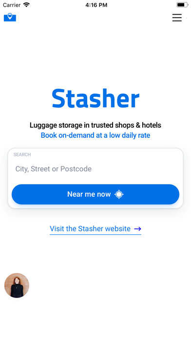 Emulate iPhone app Stasher Luggage Storage using MyAndroid