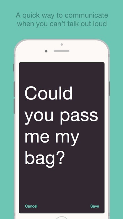 Emulate iPhone app Statement - visual communication and large text using MyAndroid