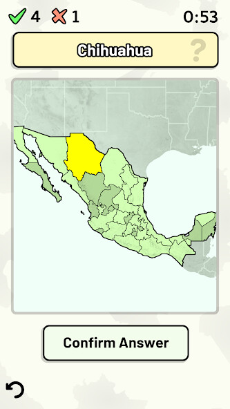 Emulate iPhone app States of Mexico Quiz using MyAndroid Emulate iPhone app States of Mexico Quiz using MyAndroid
