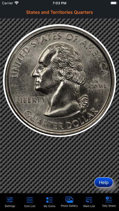 Emulate iPhone app States & Territories Quarters using MyAndroid