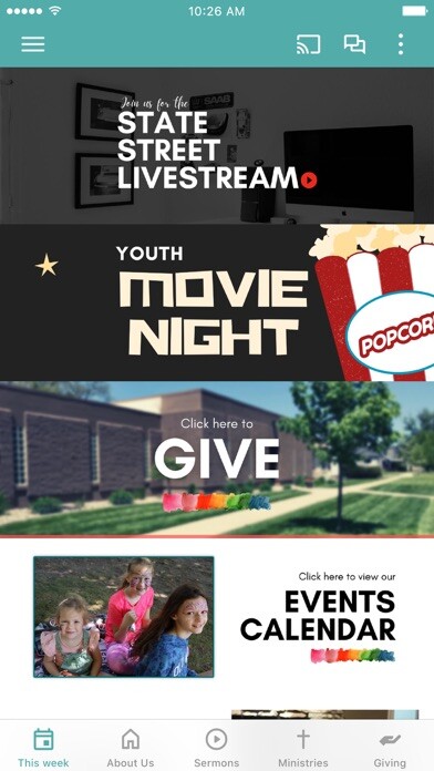 Emulate iPhone app State Street Community Church using MyAndroid