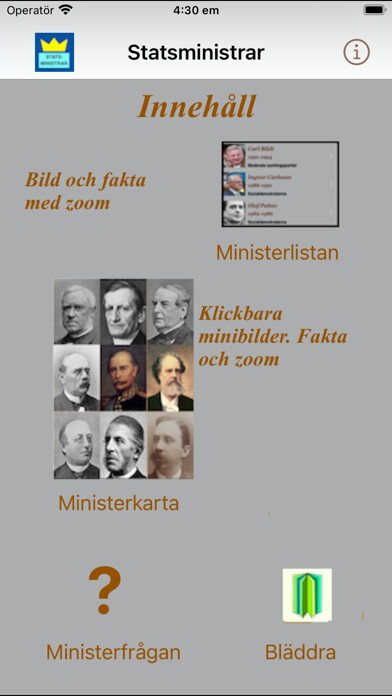 Emulate iPhone app Statsministrar using MyAndroid Emulate iPhone app Statsministrar using MyAndroid