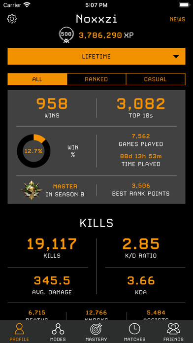 Emulate iPhone app Stats Tracker for PUBG using MyAndroid