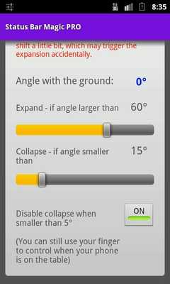 Emulate Android APK Status Bar Magic