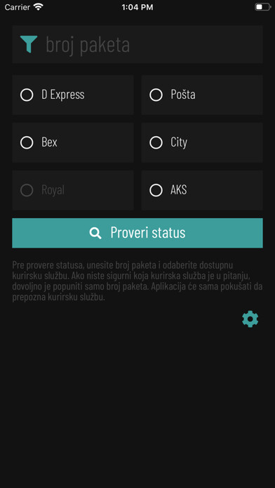 Emulate iPhone app Status paketa using MyAndroid