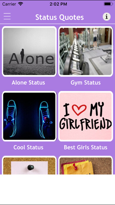 Emulate iPhone app Status Quotes Collection 2020 using MyAndroid