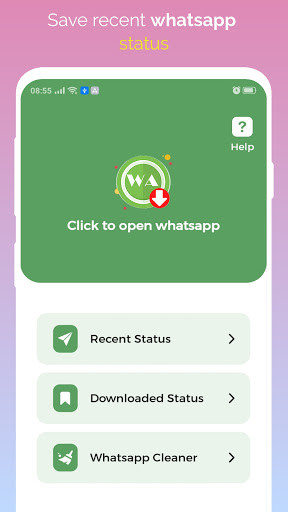 Run android online APK Status saver and cleaner for WA from MyAndroid or emulate Status saver and cleaner for WA using MyAndroid