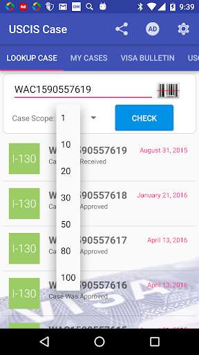 Run android online APK Status Tracker for USCIS Case from MyAndroid or emulate Status Tracker for USCIS Case using MyAndroid