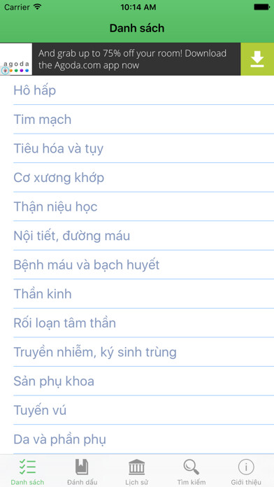 Emulate iPhone app Sổ tay bệnh lý using MyAndroid