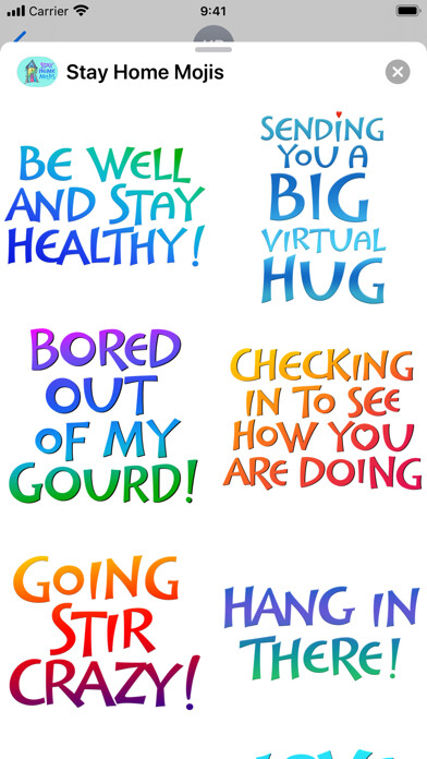 Emulate iPhone app Stay Home Mojis using MyAndroid