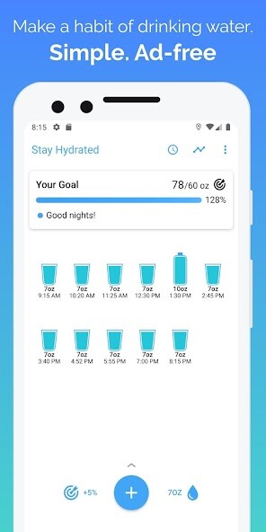 Run android online APK Stay Hydrated: Water Tracker from MyAndroid or emulate Stay Hydrated: Water Tracker using MyAndroid