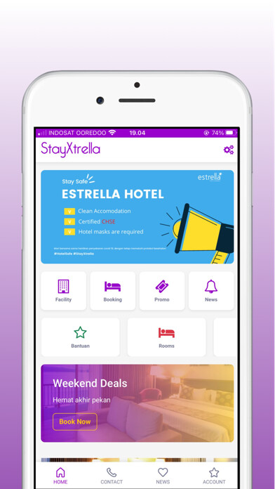 Emulate iPhone app StayXtrella - Estrella Hotel using MyAndroid Emulate iPhone app StayXtrella - Estrella Hotel using MyAndroid