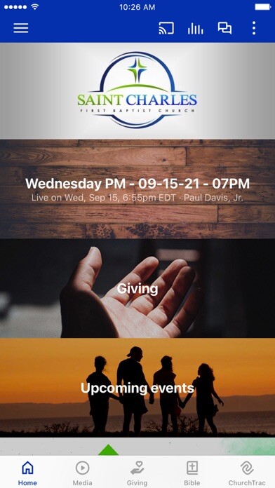 Emulate iPhone app St Charles First Baptist - VA using MyAndroid