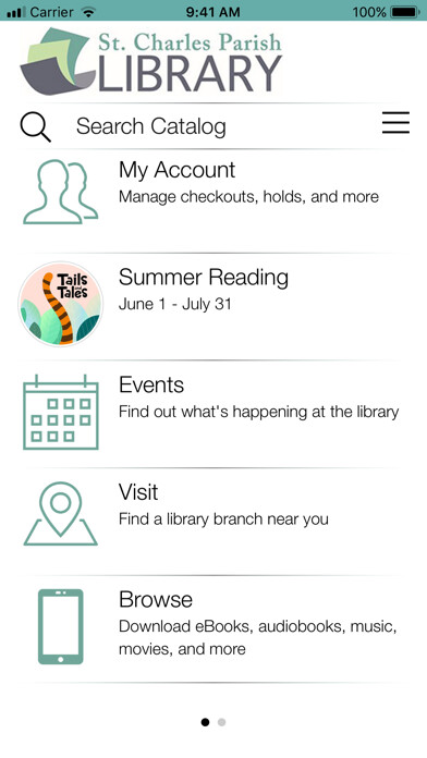 Emulate iPhone app St. Charles Parish Library using MyAndroid Emulate iPhone app St. Charles Parish Library using MyAndroid
